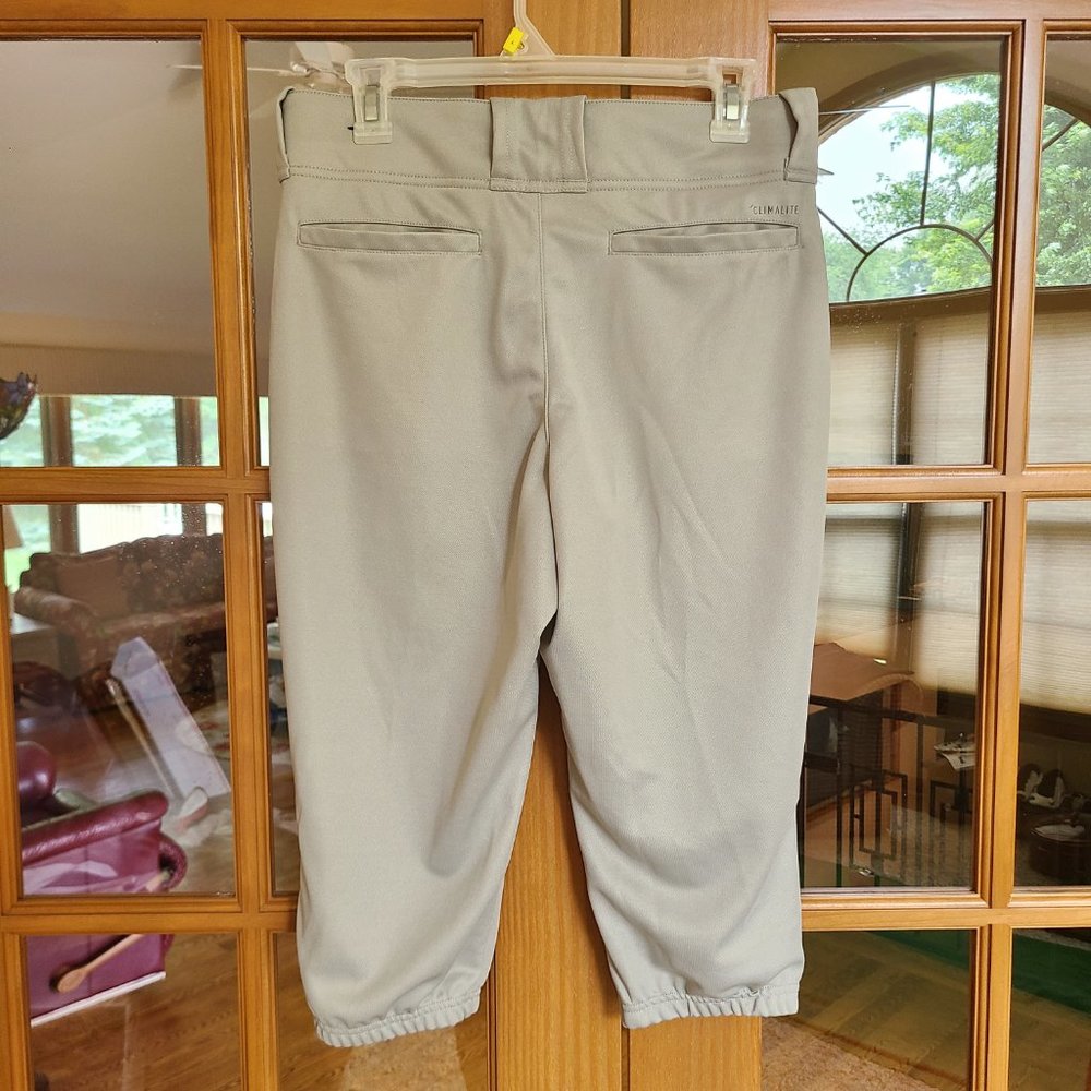 Adidas Men's Softball Pants Light Gray Size S - Picture 3 of 6